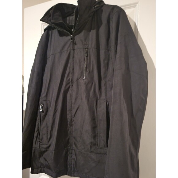 Calvin Klein Outerwear Double-Zip Layered Jacket Removable Hood Men's M - Picture 3 of 9